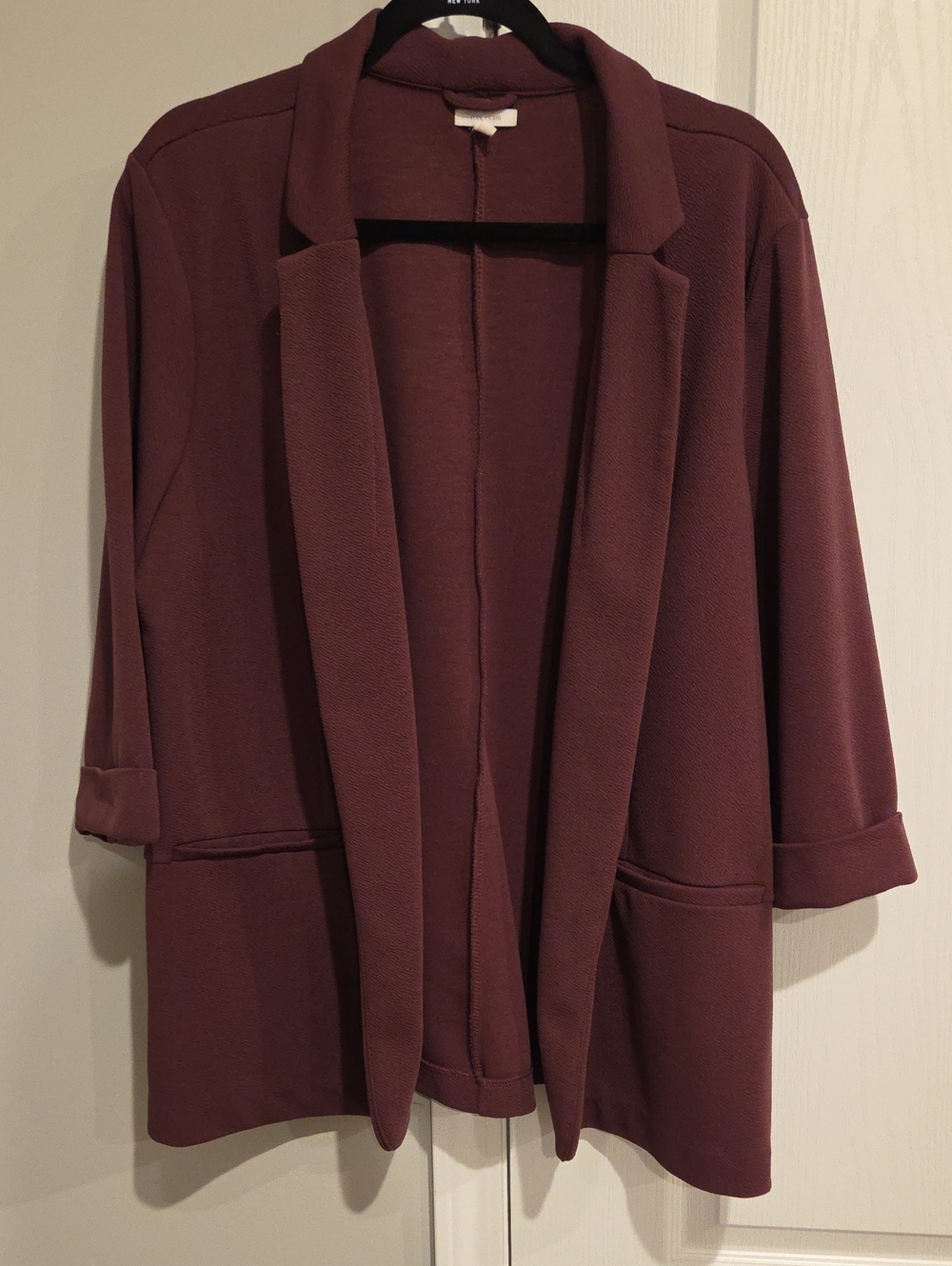Open-Front Women’s Blazer Cardigan in Dusty Plum